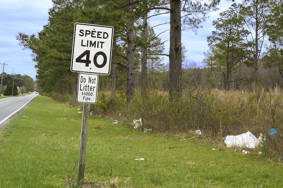 A culvert blocked by various pieces of plastic garbage - taken by MCM